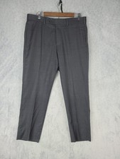 Brooks Brothers Pants Mens 35 Gray Regent Wool Dress Trouser Flat Front Made USA