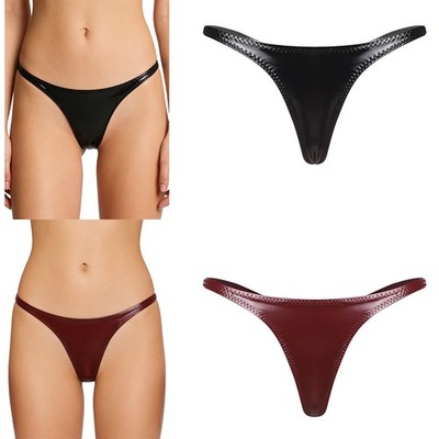Damen Mini-Unterhosen Dating Unterwäsche Bühne Mikro-Kurzberichte Rave Glänzend