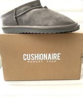 NEW Women's Cushionaire Memory Foam Mule Slippers Size 11 Suede Chestnut