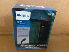 Philips Christmas Projector Laser Green Tree Pattern Indoor/Outdoor New