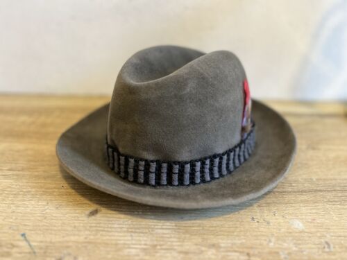 Vintage Stetson Fur Felt Fedora w Feather Hatband - 第 1/6 張圖片