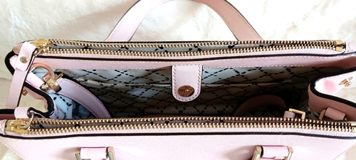 NEW KATE SPADE NEW YORK Newbury Lane Small Pink Loden Leather Satchel Crossbody - Picture 6 of 9