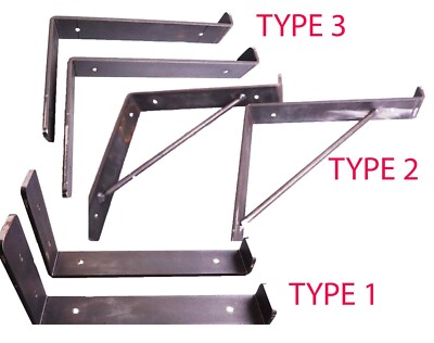 Rustic Shelf Brackets Scaffold Board Heavy Duty 225mm Industrial Steel Metal