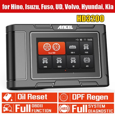 ANCEL HD3200 All System OBD2 Scanner Diagnostic Tool ABS DPF Regen & Oil Reset