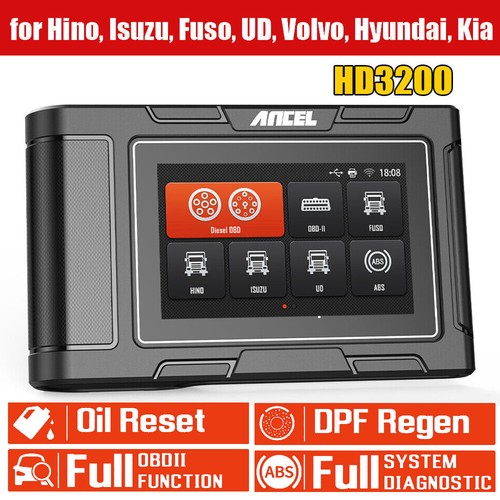 ANCEL HD3200 All System OBD2 Scanner Diagnostic Tool ABS DPF Regen & Oil Reset