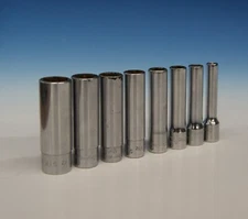 Snap-on 8 pc 1/4" Drive SAE Deep 6 Pt Sockets STM-Series Read for Details bn3930