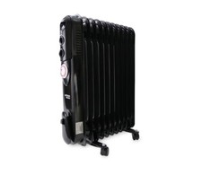 11 Fin Oil Filled Radiator with Timer 2500W Office Garage Heater