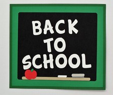 Back to School Title Cardstock Die Cut Paper Piecing Scrapbook Embellishment