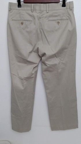 Express Mens Producer Pants 32x30 Khaki Chino Brown Cotton Blend Flat Front - Picture 4 of 7