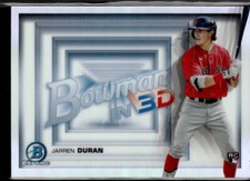 2022 Bowman #B3D-10 Jarren Duran Bowman in 3D Rookie Boston Red Sox