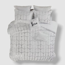 Intelligent Design White Raina Metallic 5-Pc. Comforter Set, Full/Queen