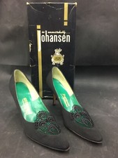 Vintage Johansen Size 7 1/2 AAAA Womens Black Heels