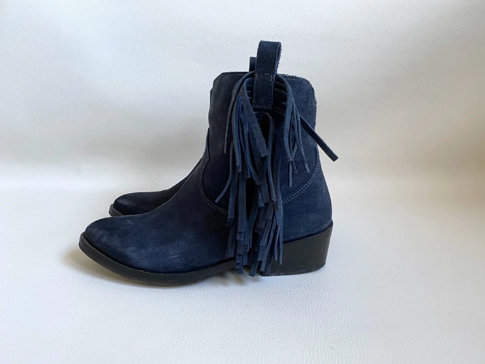 Bottines à franges style santiag cuir E-POLE - Pointure 37 - Photo 3/4