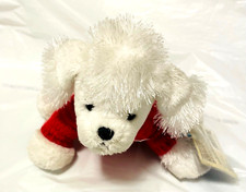 Ganz Webkinz White Poodle HS014 Plush Sealed Code Tag Stuffed Dog EUC