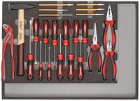Carolus Tool Set Screwdrivers, Pliers, Hammer, Chisels In Foam Insert, 2250.906 Carolus Tool Set Screwdrivers, Pliers, Hammer, Chisels In Foam Insert, 2250.906