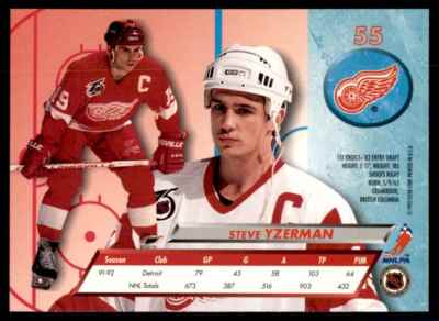 1992-93 Ultra Steve Yzerman Detroit Red Wings #55 | eBay