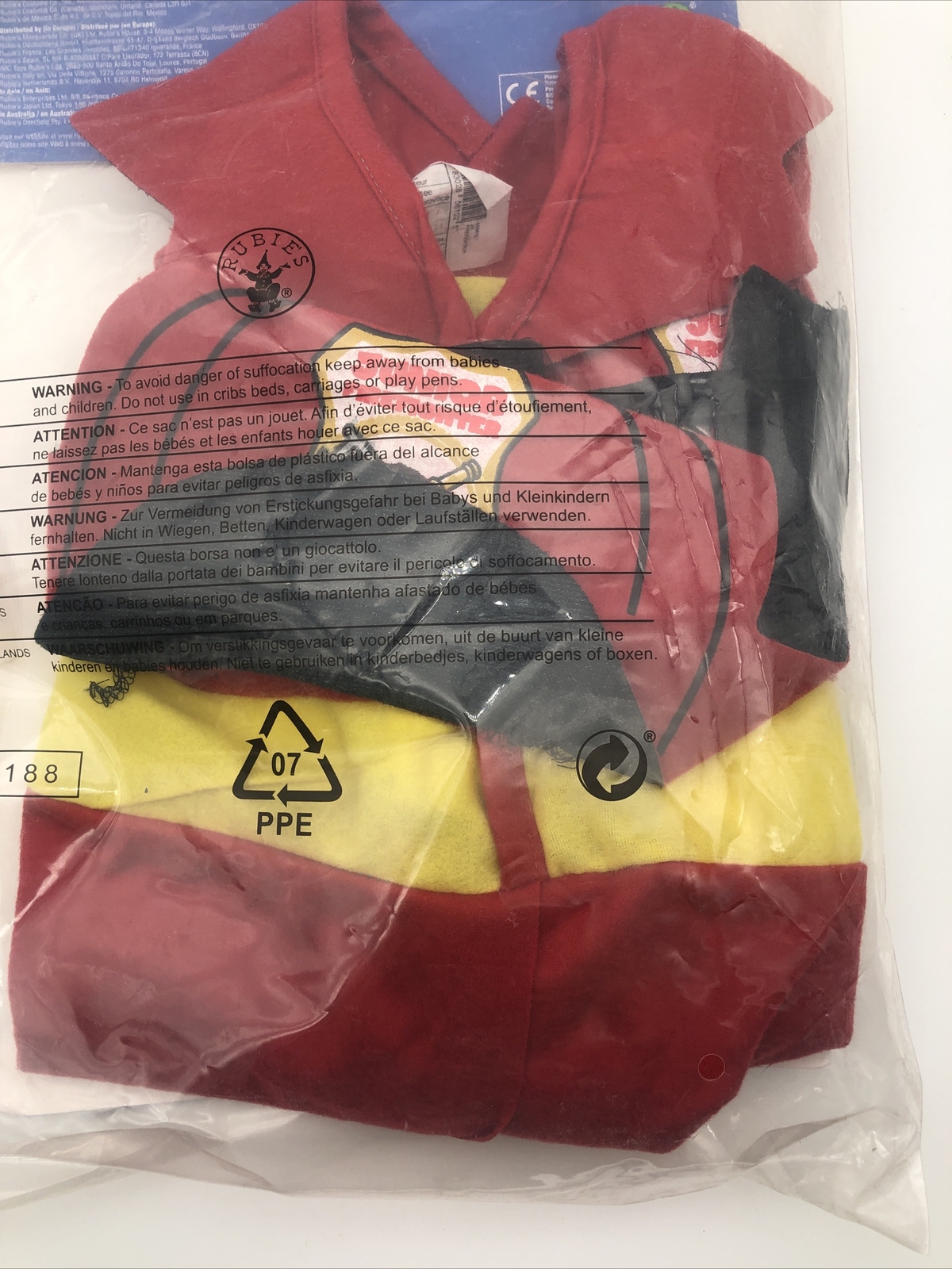 Junior Firefighter Costume Rubies 5610 6 18mo For Sale Online Ebay