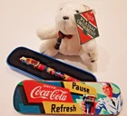 Coca-Cola Collectible Refillable Roller Ball Pen 1996 Gift Tin Vintage