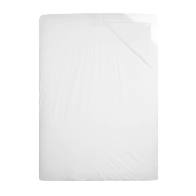 COMFORTNIGHTS Flammhemmende Bettwäsche Kollektion, Flachbettlaken Double weiß