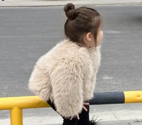 New Girls Plush Children Clothing Versatile Furs Cotton Fashion Warm Outerwear - Picture 8 of 26