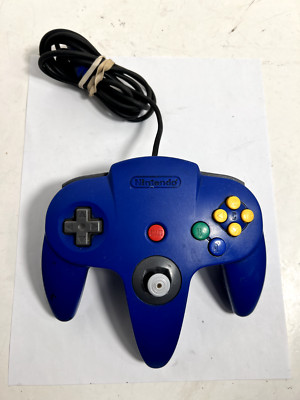 Authentic Nintendo N64 Blue Controller OEM Fair Tested Working Please ...
