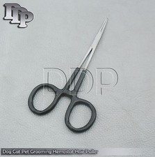 Dog Cat Pet Grooming Hemostat Hair Puller 5" Black Dep Handle Straight