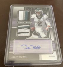 2020 PANINI OBSIDIAN JALEN HURTS DUAL PATCH AUTO RC ROOKIE 23/40 EAGLES FOTL👍