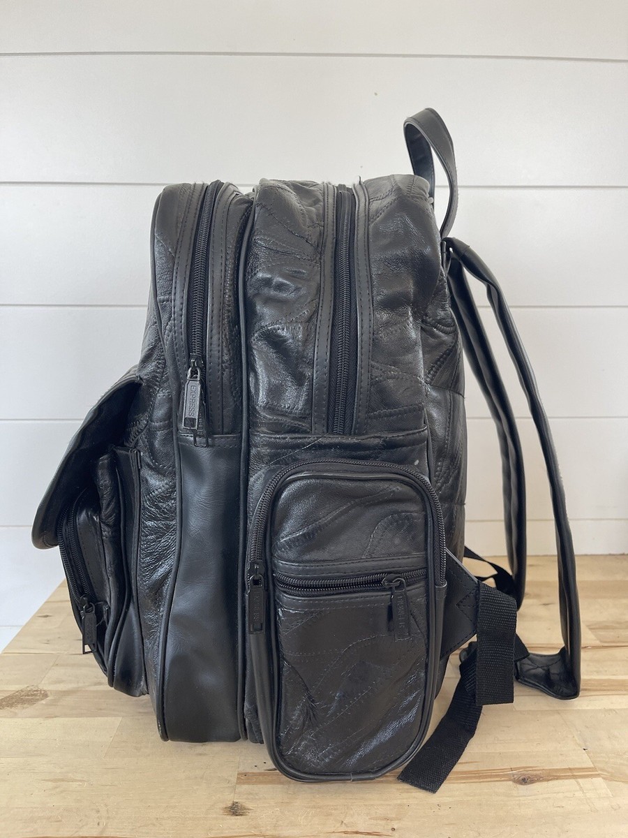 Pioneer Express Vintage, Reto, bag, black leather Backpack Pioneer Express Vintage, Reto, bag, black leather Backpack