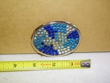 WESTERN Style Belt Buckle Shades of Blue