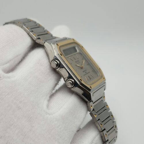 Reloj de cuarzo Seiko Sports 100 vintage de dos tonos Ana-Digi para hombre H557-5179 - Imagen 3 de 14