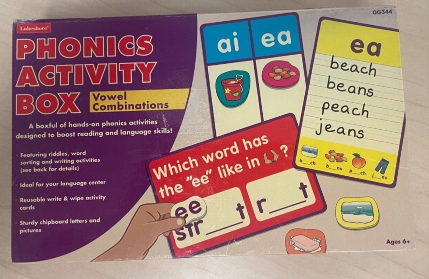 LAKESHORE Phonics Activity Vowel Combinations Ages 6+ Cedea Seafood