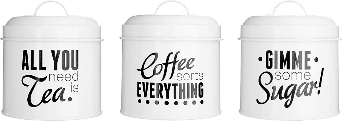 Novelty tea coffee sugar canisters sales