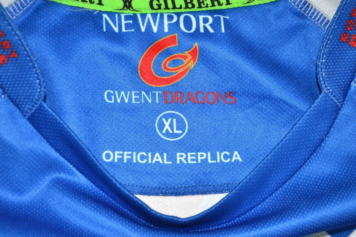 NEWPORT GWENT DRAGONS RUGBY UNION SHIRT GILBERT XL | eBay