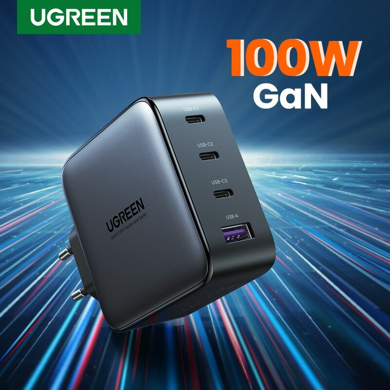 UGREEN 100W GaN Charger Ports USB Type C PD Fast Charging for iPhone 14  13 12
