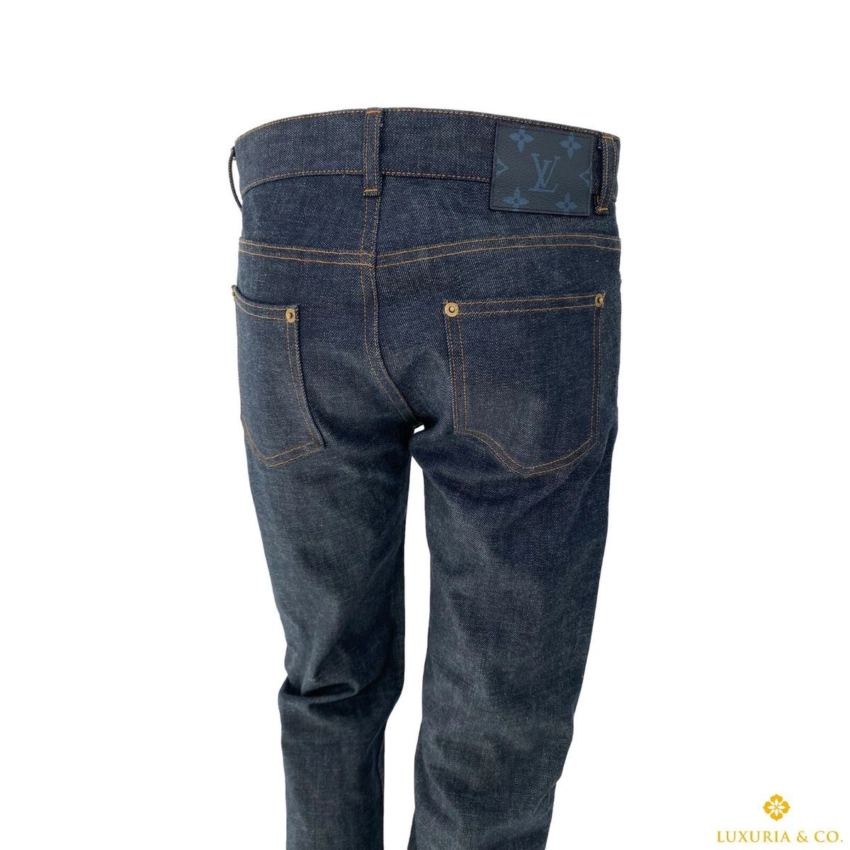 Louis Vuitton Lv Patch Monogram Denim Jeans mens