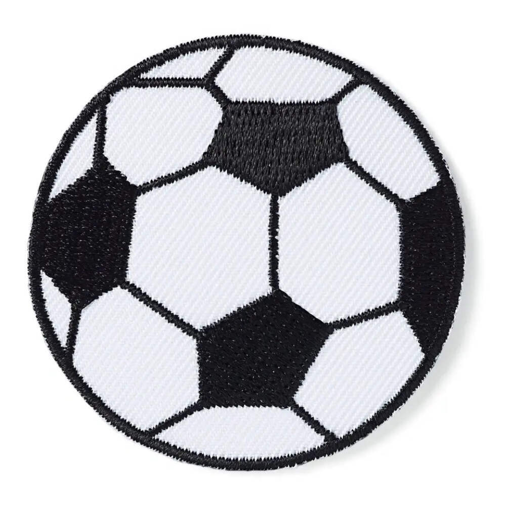 Football Applique – Multicoloured Iron-On Patch by Galedi Pins