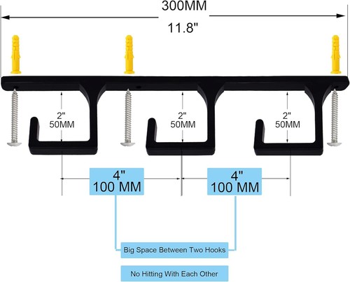 Overhead Ceiling Fishing Rod Rack Fishing Storage Holder No Fishing Pole Black - Picture 2 of 7