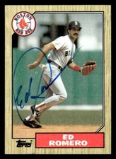 1987 Topps Ed Romero Boston Red Sox #675 SIGNED AUTOGRAPH XA2843