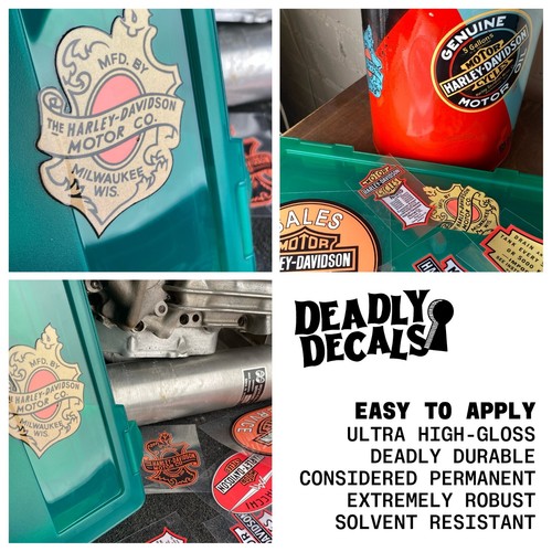 Harley-Davidson - Tank Decals Stickers | Speedball | Knucklehead Flathead OEM+ - Picture 9 of 11