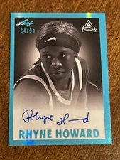 RHYNE HOWARD 2021-22 Leaf Memories 1960 Autograph #64/99 Kentucky Atlanta Dream