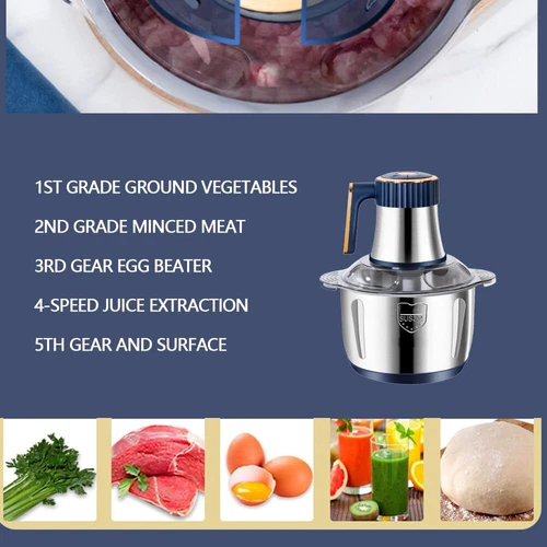 5L Electric Meat Grinder Mincer Mixer Home Blender Mini Food Chopper Processor - Picture 5 of 14