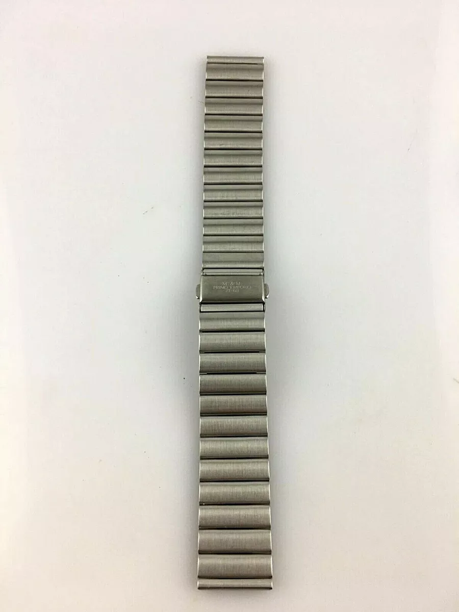 CINTURINO OROLOGIO ACCIAIO 20MM PULSANTI DEPLOYANTE QUALITA UOMO