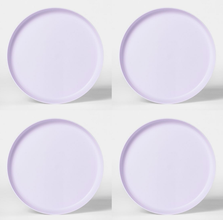 Purple Plates Be super welcome 4pk Microwave & Dishwasher 9.5