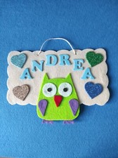 TARGA TARGHETTA CAMERETTA CON NOME BIMBO O BIMBA hand Made