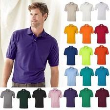 JERZEES Mens Jersey Sport Polo Shirt 50/50 Sport Tee Shirt S-5XL 