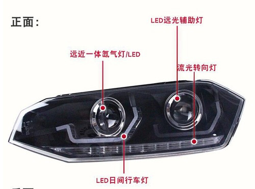 2019-2020 year LED U style Headlights For VW Cross polo LED front lamp lights SN - Picture 12 of 12