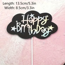 10 Pcs Shiny Cloud Shape Cake Toppers Children Birthday Decoration Party New UK