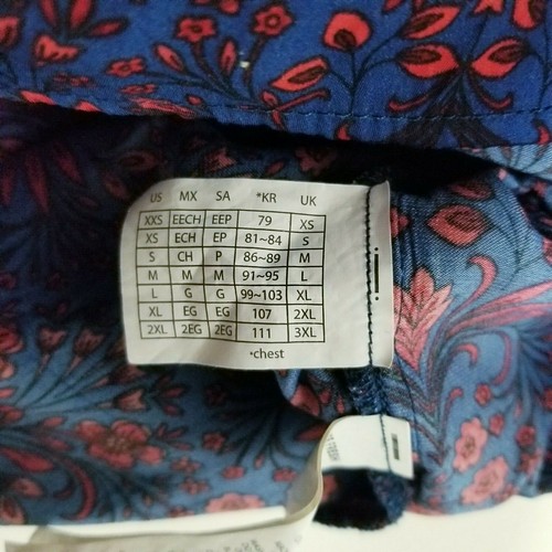 Camisa Joe Fresh Mujer Talla Pequeña Azul Floral Sin Mangas Corbata Frontal - Imagen 7 de 11