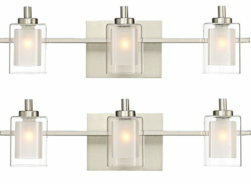 Quoizel KLT8603BNLED 3-Light Kolt Bath Light in Brushed Nickel (Large - 2 Pack)