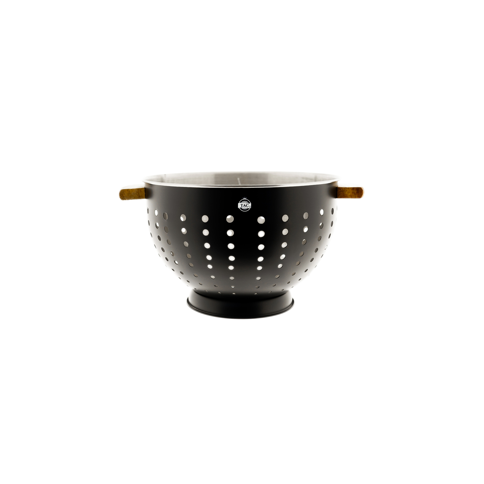 Kchensieb Colino 25 cm aus 1810-Edelstahl Schwarz mit Holzgriffen 6290₽